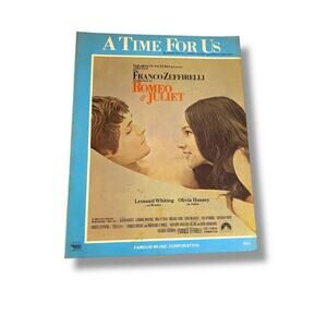 1968 Sheet Music A Time for Us Romeo & Juliet Nino Rota Larry Kusik Eddie Snyder